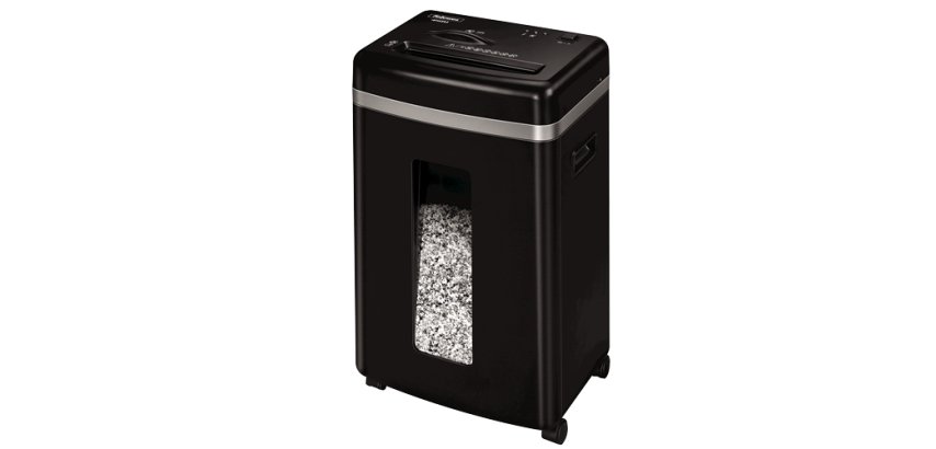 Destructeur fellowes 450 m safesense coupe croisée 2x12mm capacité 9f 22l din p-5