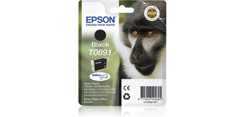 Epson Monkey Inchiostro nero singolo DURABrite Ultra Scimmia T0891