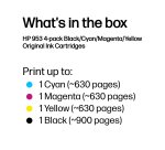 HP 953 4-pack Black/Cyan/Magenta/Yellow Original Ink Cartridges