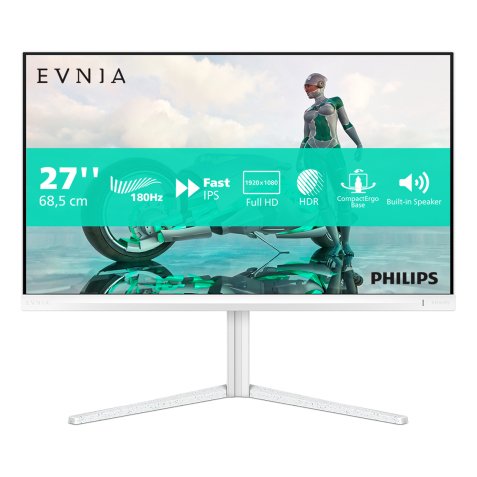 Philips Evnia 27M2N3201A/00 écran plat de PC 68,6 cm (27") 1920 x 1080 pixels Full HD LCD Blanc