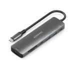 AISENS USB-C Dock 7 en 1, USB-C A, 1x HDMI, 2x USB-A, 1x USB-C, 1x USB-C PD 100W, 1x SD, 1x MicroSD, Gris, 15cm