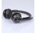 Lindy L118 Casque Sans fil Arceau Bureau/Centre d'appels USB Type-C Bluetooth Socle de chargement Noir