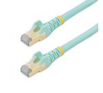 StarTech.com Câble réseau Cat6a STP blindé sans crochet de 2 m - Aqua