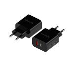 AISENS Cargador 20W, 1xUSB-C PD3.0, 1xUSB-A QC3.0, Negro