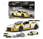 Mattel Brick Shop Hot Wheels ‘15 Audi R8 LMS Building Toy Kit (820 Pieces), for Collectors
