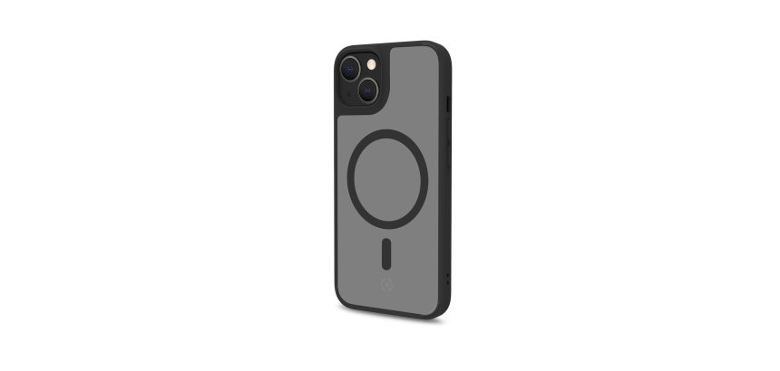 Celly Magmatt custodia per cellulare 15,5 cm (6.1") Cover Nero, Trasparente