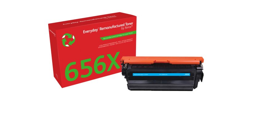 Toner remanufacturé Cyan Everyday™ de Xerox compatible avec HP 656X (CF461X), Grande capacité