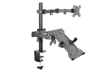 Equip Soporte de escritorio articulado de doble brazo para monitor portátil de 13"-32