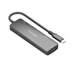 AISENS USB-C Dock 6 en 1, USB-C A, 1x HDMI, 2x USB-A, 1x USB-C PD 100W, 1x SD, 1x MicroSD, Gris, 15cm