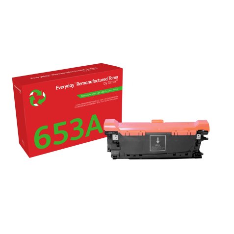 Everyday Toner remanufacturé Jaune ™ de Xerox compatible avec HP 653A (CF322A), Capacité standard