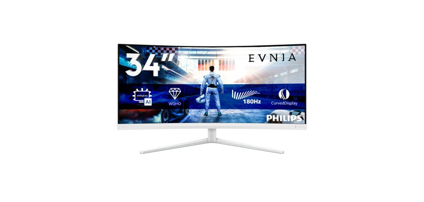Philips Evnia 5000 34M2C5501A/00 écran plat de PC 86,4 cm (34") 3440 x 1440 pixels Wide Quad HD LCD Blanc