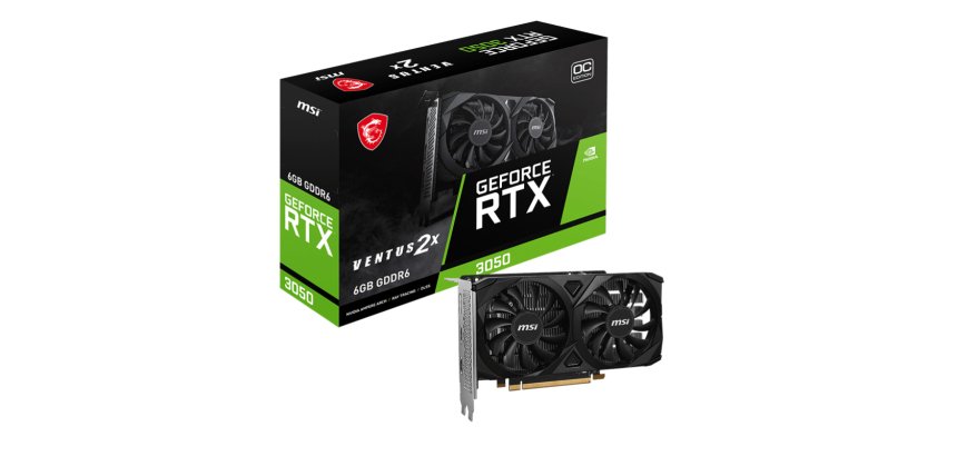MSI VENTUS GeForce RTX 3050 2X E 6G OC NVIDIA 6 GB GDDR6