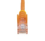 StarTech.com Câble réseau Cat5e UTP sans crochet de 3m - Cordon Ethernet RJ45 anti-accroc - M/M - Orange