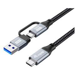 Equip 128433 USB cable USB 3.2 Gen 2x2 3 m USB A/USB C USB C 20 Gbit/s 100 W Black