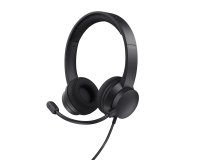 Trust HS-260 Auriculares Alámbrico Banda para cuello Oficina/Centro de llamadas USB tipo A Negro