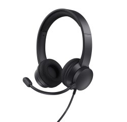 Trust HS-260 Auriculares Alámbrico Banda para cuello Oficina/Centro de llamadas USB tipo A Negro