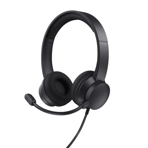 Trust HS-260 Auriculares Alámbrico Banda para cuello Oficina/Centro de llamadas USB tipo A Negro