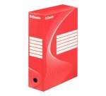 Boîte archives esselte vivida carton ondulé recyclable a4 2 50x80x352mm parois doubles dos 80mm livré plat coloris rouge