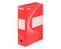 Boîte archives esselte vivida carton ondulé recyclable a4 2 50x80x352mm parois doubles dos 80mm livré plat coloris rouge