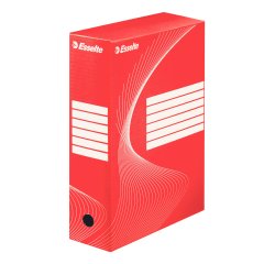 Boîte archives esselte vivida carton ondulé recyclable a4 2 50x80x352mm parois doubles dos 80mm livré plat coloris rouge