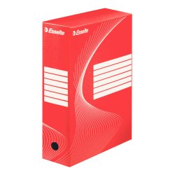 Boîte archives esselte vivida carton ondulé recyclable a4 2 50x80x352mm parois doubles dos 80mm livré plat coloris rouge