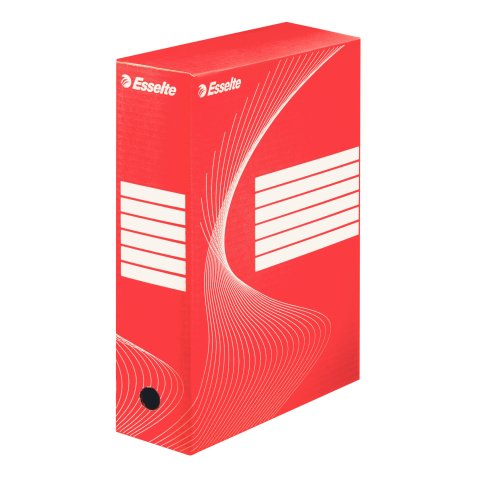 Boîte archives esselte vivida carton ondulé recyclable a4 2 50x80x352mm parois doubles dos 80mm livré plat coloris rouge