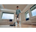 Hoover HF610P 011 Aspirapolvere senza filo, 250 AW Potenza d'aspirazione, Spazzola SmartAdapt con sensori avanzati e tecnologia bidirezionale, Nero, Metallico