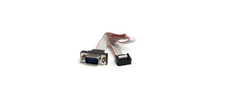 StarTech.com 16in 9 Pin Serial Male to 10 Pin Motherboard Header Panel Mount Cable