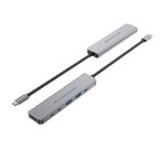 Conceptronic DONN33G replicatore di porte e docking station per laptop Cablato USB 3.2 Gen 1 (3.1 Gen 1) Type-C Argento