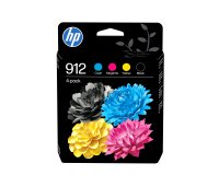 HP 912 Pack de 4 cartouches d'encre Noir/Cyan/Magenta/Jaune authentiques