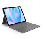 Logitech Combo Touch, Funda con Teclado, iPad Air 13 Pulgadas (M2)(2024) - Teclado retroiluminado extraíble con Soporte abatible, Escritura cómoda, Modo Multiuso, Disposición QWERTY Español - Gris