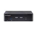 StarTech.com Switch KVM USB-C à 2 Ports, Moniteur DisplayPort 4K 60Hz, Audio 3,5 mm, 6x Ports de Hub USB, CTommutation par touche de Raccourci, Compatible Thunderbolt 3/4