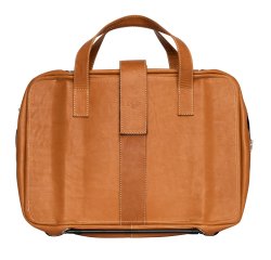 R-Go Tools Sacoche pour ordinateur portable R-Go Viva, cuir, avec support intégré pour ordinateur portable, produit social, marron