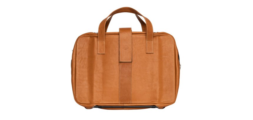 R-Go Tools Sacoche pour ordinateur portable R-Go Viva, cuir, avec support intégré pour ordinateur portable, produit social, marron