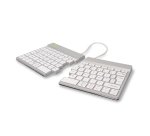 R-Go Tools Clavier ergonomique R-Go Split Break avec logiciel de pause, clavier ergonomique divisé, AZERTY (FR), bluetooth, blanc