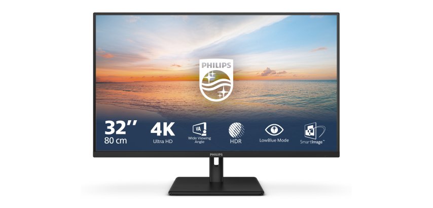 Philips 1000 series 32E1N1800LA/00 computer monitor 80 cm (31.5") 3840 x 2160 pixels 4K Ultra HD LCD Black