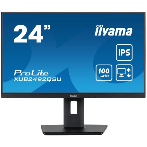 iiyama ProLite XUB2492QSU-B1 computer monitor 60,5 cm (23.8") 2560 x 1440 Pixels Wide Quad HD LED Zwart