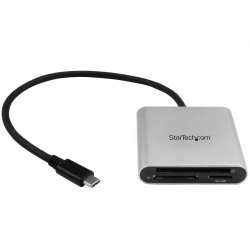 StarTech.com USB 3.0 Flash Memory Multi-Card Reader / Writer with USB-C - SD, microSD, CompactFlash