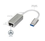 StarTech.com USB 3.0 to Gigabit Network Adapter, Silver, Sleek Aluminum Design for MacBook, Chromebook or Tablet, Native Driver Support