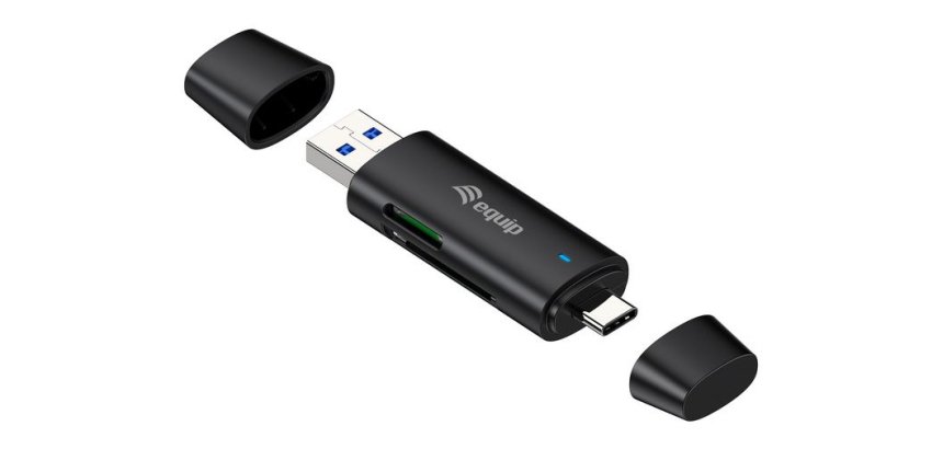 Equip 245462 lettore di schede USB 3.2 Gen 1 (3.1 Gen 1) Type-A/Type-C Nero