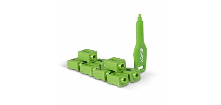 Lindy SFP Port Locks Green, 10x + 1 Key