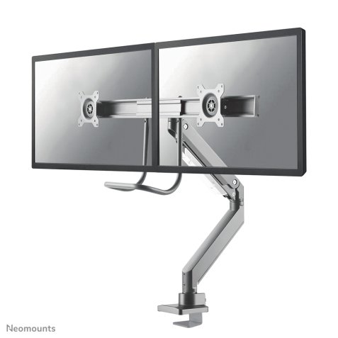 Neomounts NM-D775DXSILVER Support d'écran à fixer 10-32" - ressort à gaz - Topfix - arrêt 180°
