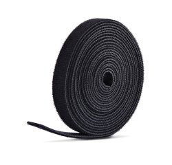 StarTech.com Rouleau de Bande Auto-Agrippante de 22,8m, Largeur 1,27cm, Noir, Attaches de Câbles Réutilisables, Bande de Fixation, Bandes de Tissu Ajustables, Rouleau en Vrac