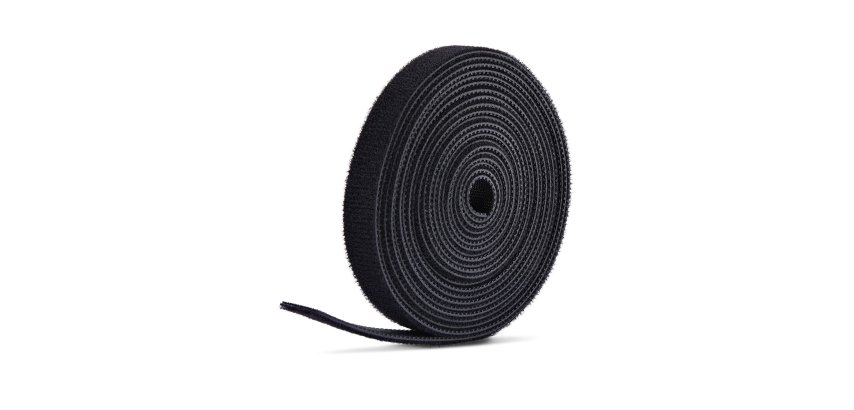 StarTech.com Rouleau de Bande Auto-Agrippante de 22,8m, Largeur 1,27cm, Noir, Attaches de Câbles Réutilisables, Bande de Fixation, Bandes de Tissu Ajustables, Rouleau en Vrac