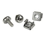 StarTech.com Lot de 100 vis M5 de 12mm, Écrous Cage à Trous Carrés et Outil d'Installation, Kit de Fixation pour Baies de Serveurs, Armoires et Boîtiers de 19" ou 10", Argent - TAA