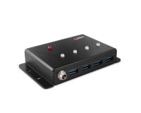 Lindy 43374 hub de interfaz USB 3.2 Gen 1 (3.1 Gen 1) Type-B 5000 Mbit/s Negro