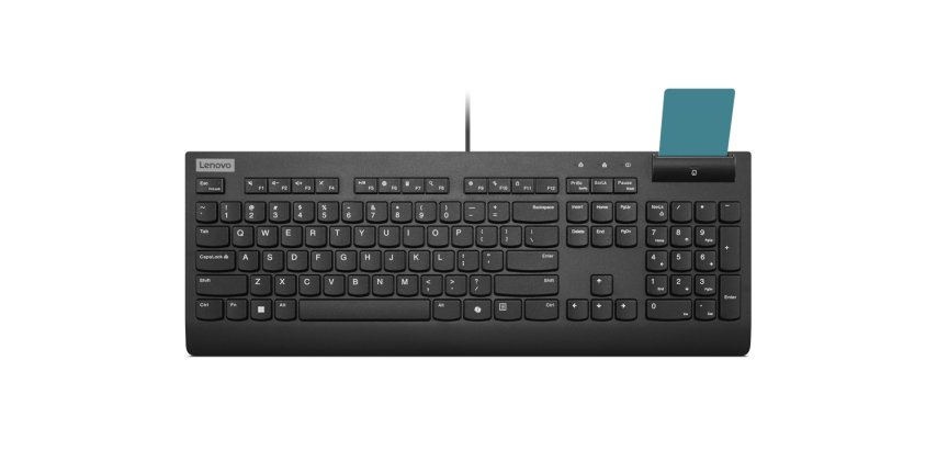 Lenovo Smartcard Wired keyboard II clavier Bureau USB Français Noir