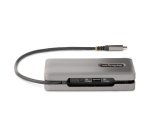 StarTech.com USB-C Multiport Adapter, 4K 60Hz HDMI/DP, 3-Port USB Hub, 100W Power Delivery Pass-Through, GbE, Travel Docking Station met Charging, Mini Dock, 30cm Wrap-Around Kabel