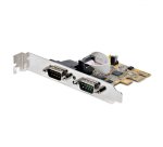 StarTech.com 2-Port PCI Express Serial Interface Card, Dual Port PCIe to RS232 (DB9) Serial Card, 16C1050 UART, Low/Full Profile Brackets, COM Retention, For Windows/Linux