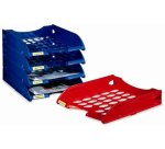 Vaschetta portacorrispondenza forata E040 - 26 x 34,5 x 6,5 cm - rosso trasparente - Fellowes